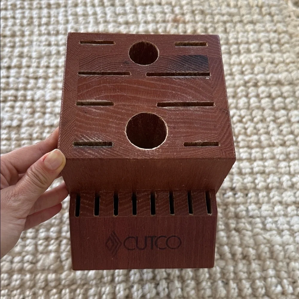 Cutco | Brown Wooden Knife Block Organizer